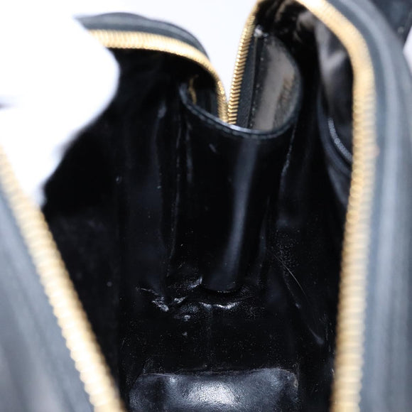 GUCCI Shoulder Bag Enamel Black Gold 001 1075 1650 0 Auth bs28070