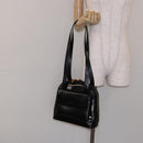 GUCCI Shoulder Bag Enamel Black Gold 001 1075 1650 0 Auth bs28070-23