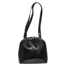 GUCCI Shoulder Bag Enamel Black Gold 001 1075 1650 0 Auth bs28070-2