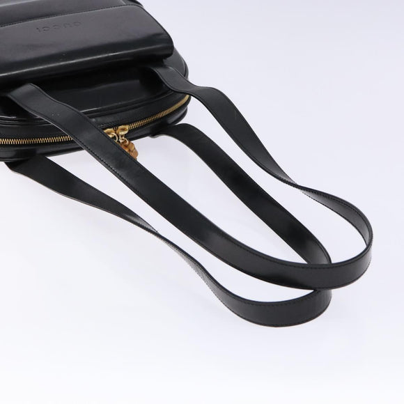 GUCCI Shoulder Bag Enamel Black Gold 001 1075 1650 0 Auth bs28070