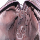 GUCCI Clutch Bag Leather Brown Silver 018 3700 Auth bs28071-18