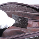 GUCCI Clutch Bag Leather Brown Silver 018 3700 Auth bs28071-23
