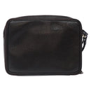 GUCCI Clutch Bag Leather Brown Silver 018 3700 Auth bs28071-3