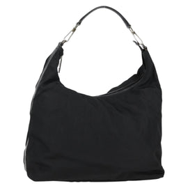 GUCCI Shoulder Bag Nylon Black Silver 001 1955 Auth bs28075