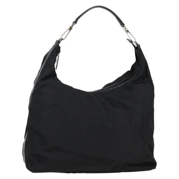 GUCCI Shoulder Bag Nylon Black Silver 001 1955 Auth bs28075