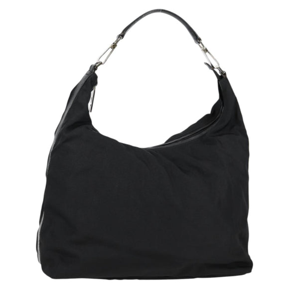 GUCCI Shoulder Bag Nylon Black Silver 001 1955 Auth bs28075