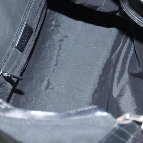 GUCCI Shoulder Bag Nylon Black Silver 001 1955 Auth bs28075