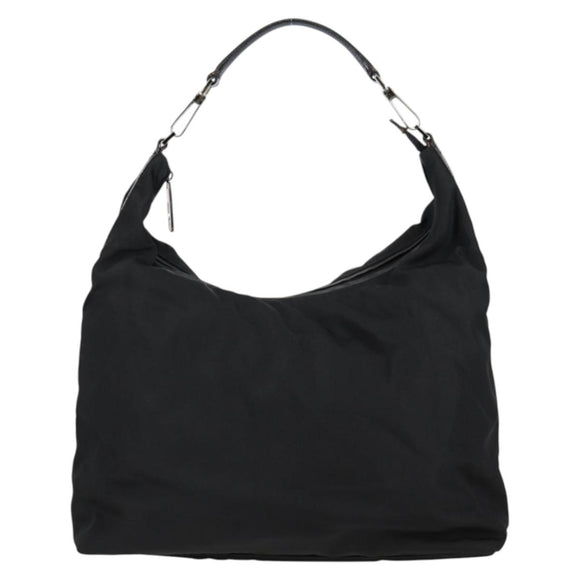 GUCCI Shoulder Bag Nylon Black Silver 001 1955 Auth bs28075