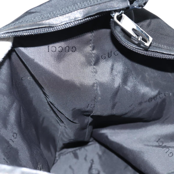 GUCCI Shoulder Bag Nylon Black Silver 001 1955 Auth bs28075