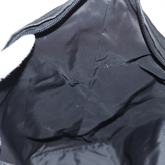 GUCCI Shoulder Bag Nylon Black Silver 001 1955 Auth bs28075