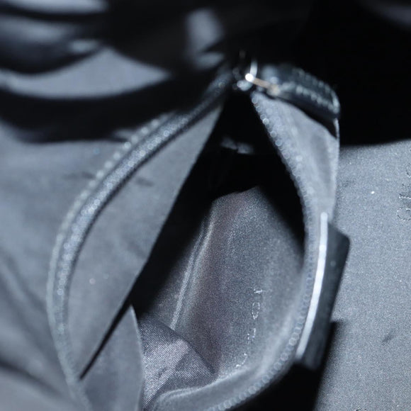 GUCCI Shoulder Bag Nylon Black Silver 001 1955 Auth bs28075