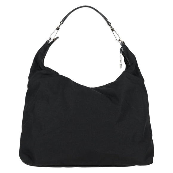 GUCCI Shoulder Bag Nylon Black Silver 001 1955 Auth bs28075
