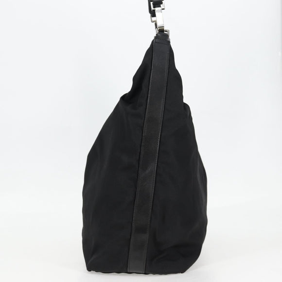 GUCCI Shoulder Bag Nylon Black Silver 001 1955 Auth bs28075