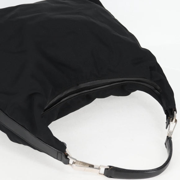 GUCCI Shoulder Bag Nylon Black Silver 001 1955 Auth bs28075