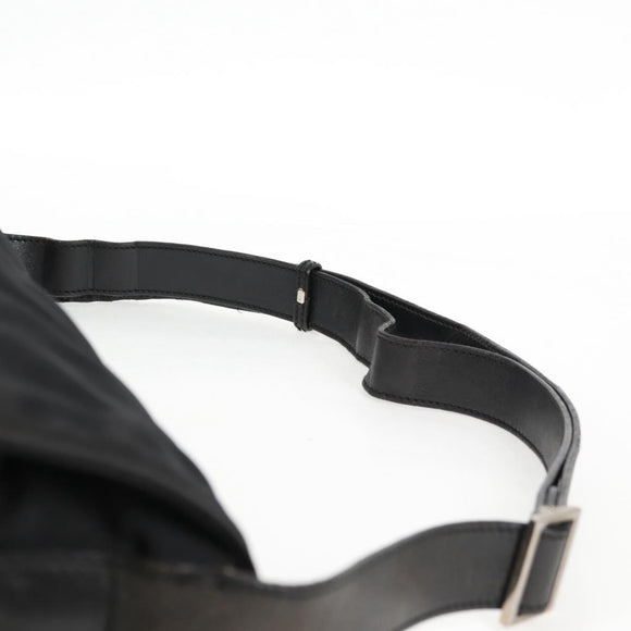 GUCCI Shoulder Bag Nylon Black Silver 019.0308 Auth bs28077