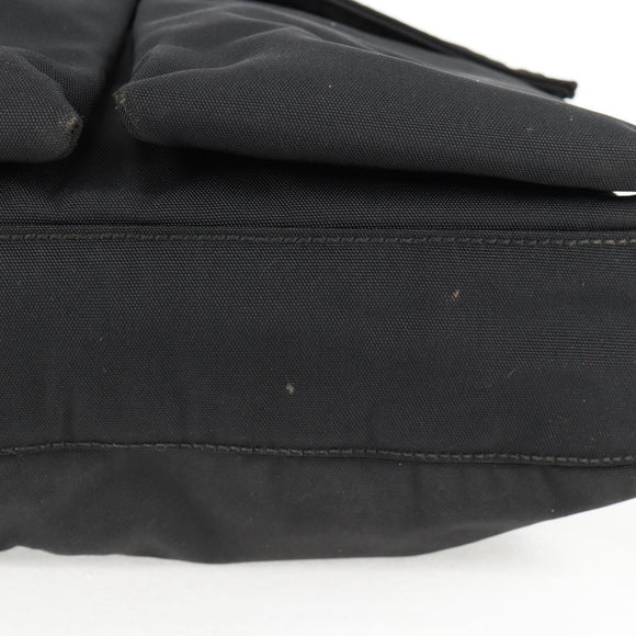 GUCCI Shoulder Bag Nylon Black Silver 019.0308 Auth bs28077