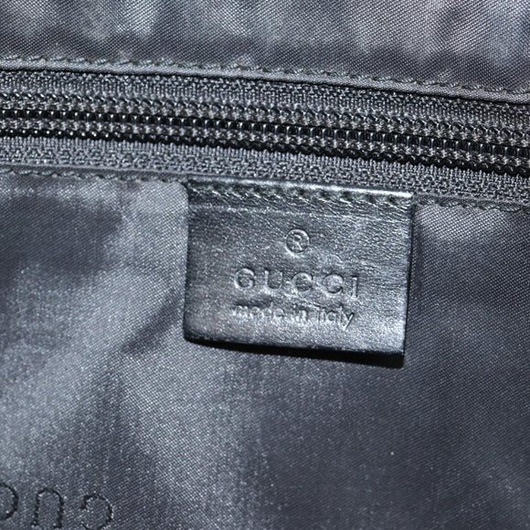 GUCCI Shoulder Bag Nylon Black Silver 019.0308 Auth bs28077