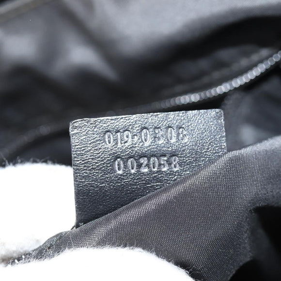 GUCCI Shoulder Bag Nylon Black Silver 019.0308 Auth bs28077