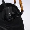 GUCCI Bamboo Tote Bag Nylon Black Silver 000 1998 0508 Auth bs28079-10