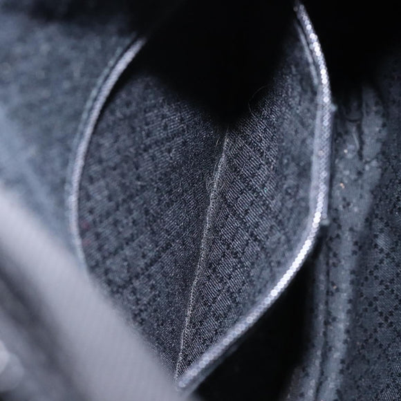 GUCCI Bamboo Tote Bag Nylon Black Silver 000 1998 0508 Auth bs28079