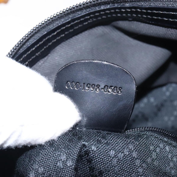 GUCCI Bamboo Tote Bag Nylon Black Silver 000 1998 0508 Auth bs28079