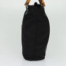 GUCCI Bamboo Tote Bag Nylon Black Silver 000 1998 0508 Auth bs28079-4
