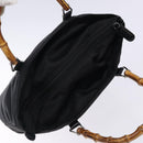 GUCCI Bamboo Tote Bag Nylon Black Silver 000 1998 0508 Auth bs28079-6
