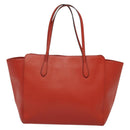 GUCCI Tote Bag Leather Red Gold 354397. Auth bs28080-14