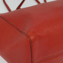 GUCCI Tote Bag Leather Red Gold 354397. Auth bs28080-2