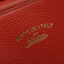 GUCCI Tote Bag Leather Red Gold 354397. Auth bs28080-6