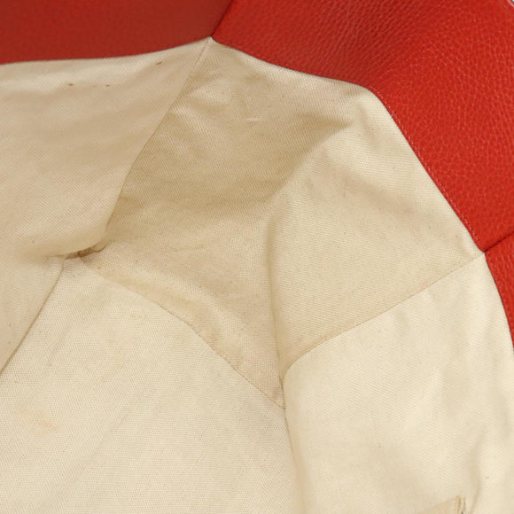 GUCCI Tote Bag Leather Red Gold 354397. Auth bs28080