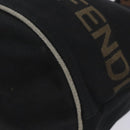 FENDI Hand Bag Canvas Black Silver Auth bs28083-10