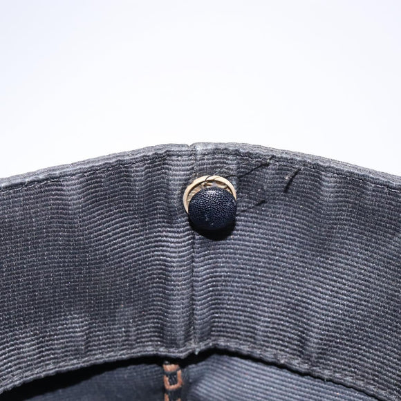 FENDI Hand Bag Canvas Black Silver Auth bs28083