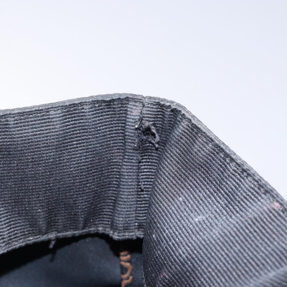 FENDI Hand Bag Canvas Black Silver Auth bs28083