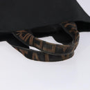 FENDI Hand Bag Canvas Black Silver Auth bs28083-7
