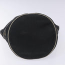 FENDI Hand Bag Canvas Black Silver Auth bs28083-9