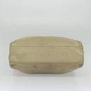 PRADA Chain Tote Bag Leather Beige Gold Auth bs28084-5