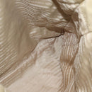 PRADA Chain Tote Bag Leather Beige Gold Auth bs28084-21