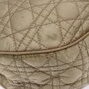 Christian Dior Canage Hand Bag Nylon Beige Gold Auth bs28087-13