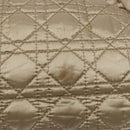 Christian Dior Canage Hand Bag Nylon Beige Gold Auth bs28087-14