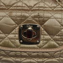 Christian Dior Canage Hand Bag Nylon Beige Gold Auth bs28087-16