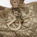 Christian Dior Canage Hand Bag Nylon Beige Gold Auth bs28087-17