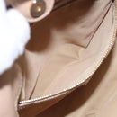 Christian Dior Canage Hand Bag Nylon Beige Gold Auth bs28087-22