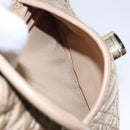 Christian Dior Canage Hand Bag Nylon Beige Gold Auth bs28087-23
