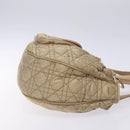 Christian Dior Canage Hand Bag Nylon Beige Gold Auth bs28087-4