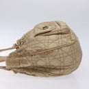 Christian Dior Canage Hand Bag Nylon Beige Gold Auth bs28087-5
