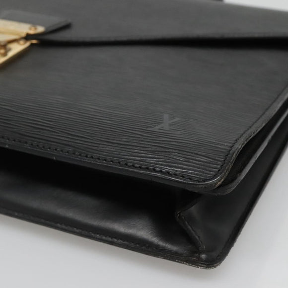 LOUIS VUITTON Epi Serviette Conseiller Business Bag Black M54422 LV Auth bs28107