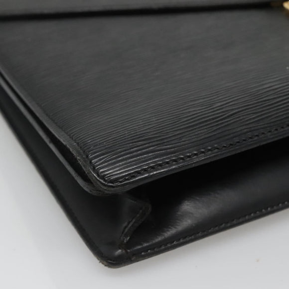 LOUIS VUITTON Epi Serviette Conseiller Business Bag Black M54422 LV Auth bs28107
