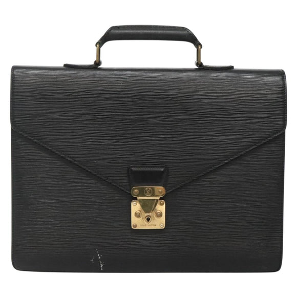 LOUIS VUITTON Epi Serviette Conseiller Business Bag Black M54422 LV Auth bs28107