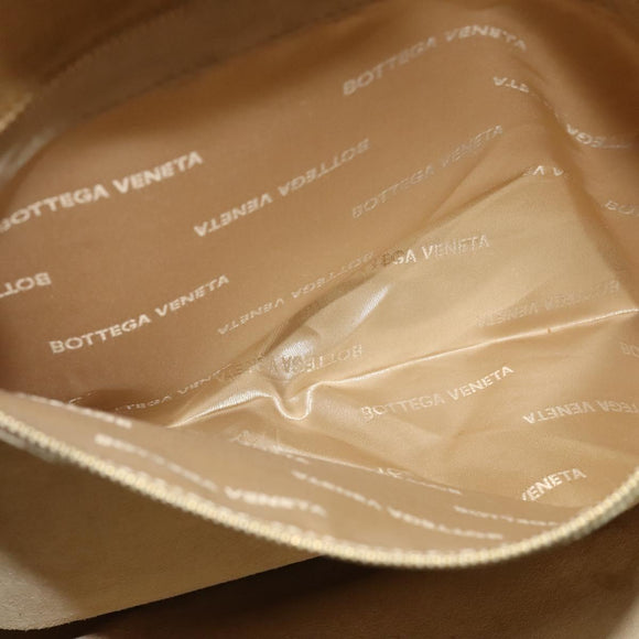 BOTTEGA VENETA Tote Bag Raffia Beige Gold Auth bs28111